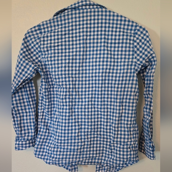 Boys Cat & Jack Blue Plaid Shirt size Medium - Picture 2 of 4